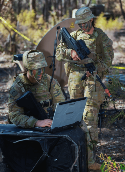 Defence Force School of Signals – Course Attendees RASAACT | Learners undertaking their Regimental Officer Basic Course and Subject Two for Sergeant course at the Defence Force School of Signals, completed field phase assessments.